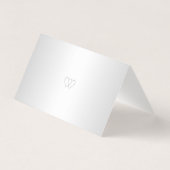 Silver and White Wedding Fold Table Kaart (Achterkant)