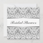 Silver and Yellow Bridal Shower Invitation Kaart (Achterkant)