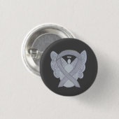 Silver Angel Awareness Ribbon Custom Art Pins Ronde Button 3,2 Cm (Voorkant /achterkant)