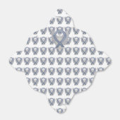 Silver Angel Awareness Ribbon Haal uit de voordeli Bedankdoosjes (Uitgevouwen)