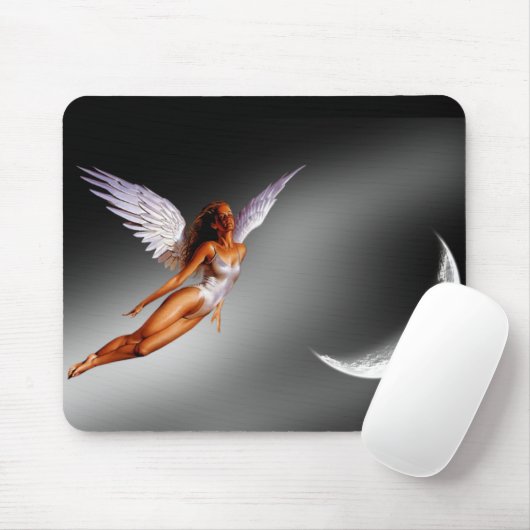 Silver Angel Fantasy/Sci Fi Designed Mousepad Muismat (Met muis)