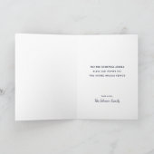  Silver Angel-kerstzegenmarine Feestdagen Kaart (Binnen)