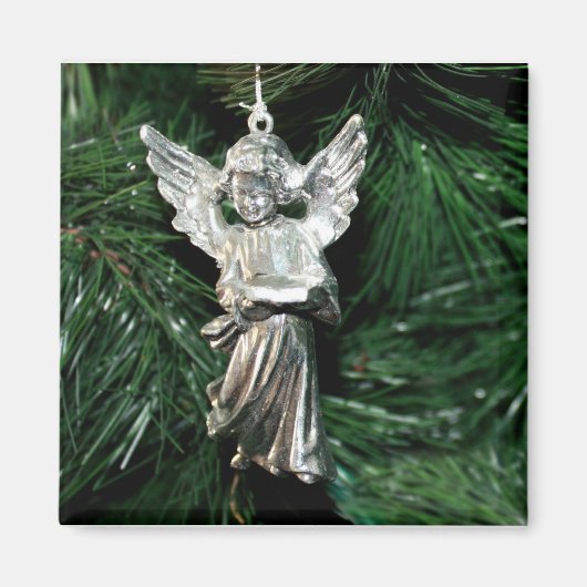 Silver Angel Ornament Magneet (Voorkant)