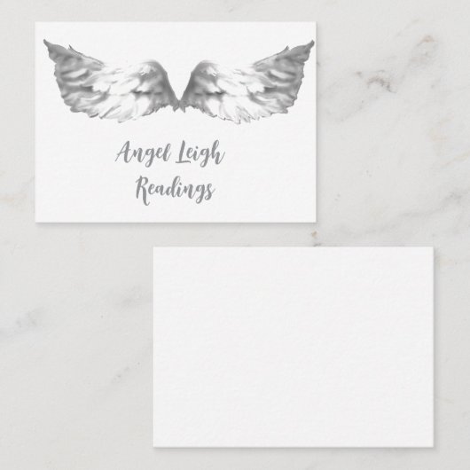 Silver Angel, Spiritueel, Reiki, visitekaartjes (Voorkant / Achterkant)