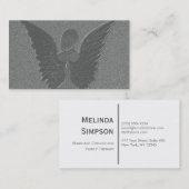 Silver Angel Wings en Angel Visitekaartje (Voorkant / Achterkant)