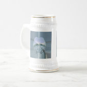 Silver Angel Wings omringd door een hart Bierpul (Voorkant links)