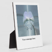 Silver Angel Wings omringd door een hart Fotoplaat (Zijkant)