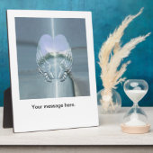 Silver Angel Wings omringd door een hart Fotoplaat (Zijkant)