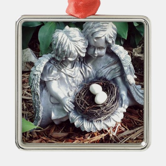 Silver Angels Metalen Ornament (Voorkant)
