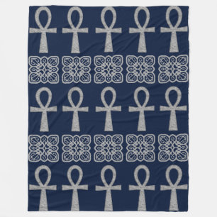 Silver Ankh Fleece Deken