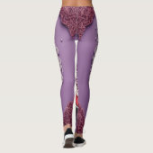 Silver Apple Lace AI-illustratie Leggings (Achterkant)