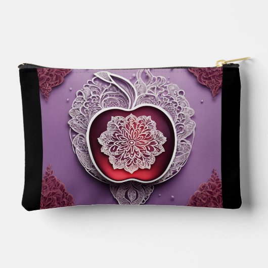 Silver Apple Lace AI-kunst  Etui (Achterkant)