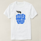 Silver Apples Blue Script Unisex Band T-Shirt (Design voorkant)