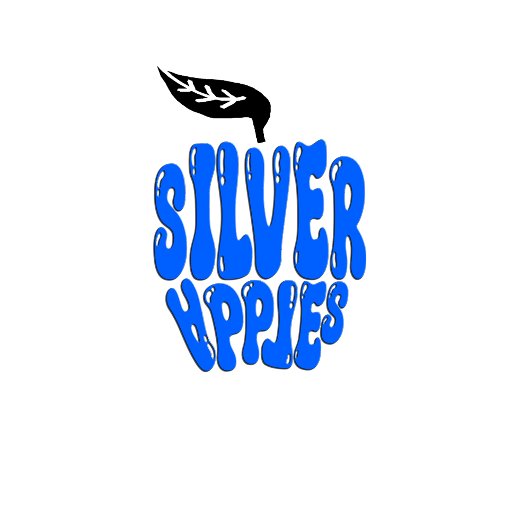 Silver Apples Blue Script Unisex Band T-Shirt
