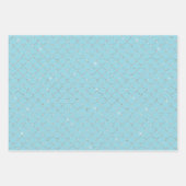 Silver Aqua Blue Mermaid Glitzy Glitter Birthday Inpakpapier Vel (Voorkant 2)
