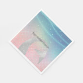 Silver Aqua Roze Paarse Zeemeermin Servet (Hoek)