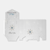 Silver Aqua sneeuwvlokken vrijgezellenfeest gunst  Bedankdoosjes (Uitgevouwen)