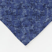 Silver Aquarius Zodiac Sign Navy Blue Digital Camo Fleece Deken (Hoek)