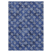 Silver Aquarius Zodiac Sign Navy Blue Digital Camo Tafelkleed (Voorkant)