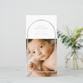 Silver Arch Lijst Hanukkah Foto Feestdagenkaart (Staand voorkant)