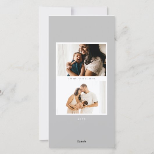 Silver Arch Lijst Hanukkah Foto Feestdagenkaart (Achterkant)