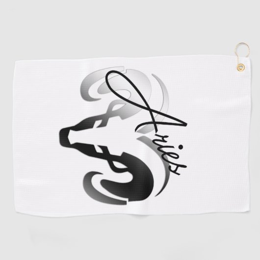 Silver Aries de dierentuin van Ram Golfhanddoek (Horizontaal)