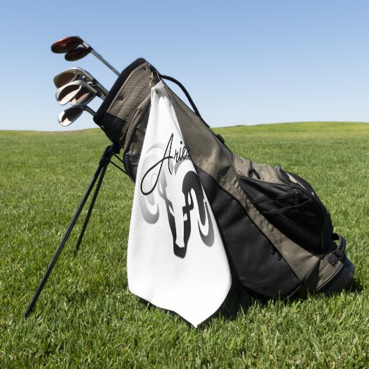 Silver Aries de dierentuin van Ram Golfhanddoek (Groen)