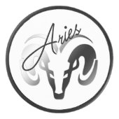 Silver Aries de dierentuin van Ram Hockey Puck (Voorkant)