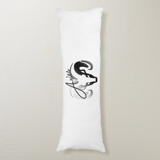 Silver Aries de dierentuin van Ram Lichaamskussen (Voorkant Verticaal)