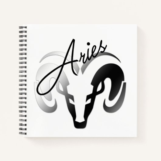 Silver Aries de dierentuin van Ram Notitieboek (Voorkant)