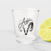 Silver Aries de dierentuin van Ram Shot Glas (Voorkant)