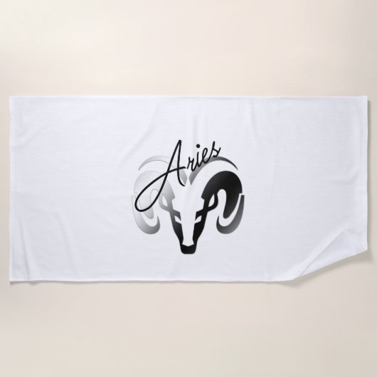 Silver Aries de dierentuin van Ram Strandlaken (Voorkant)