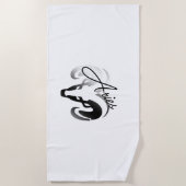 Silver Aries de dierentuin van Ram Strandlaken (Voorkant)