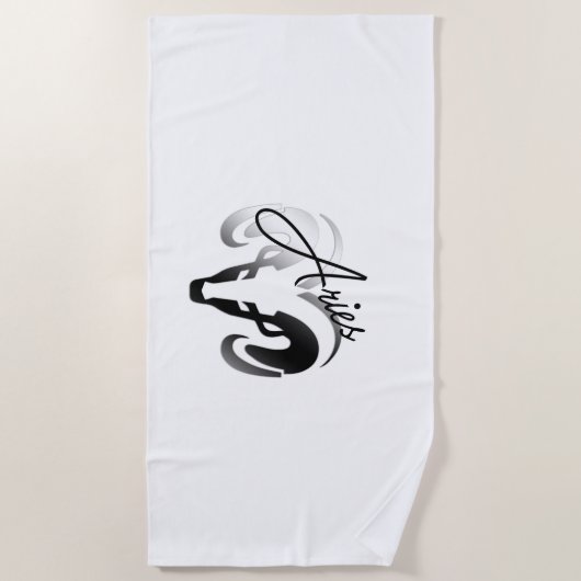 Silver Aries de dierentuin van Ram Strandlaken (Voorkant)