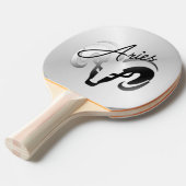 Silver Aries de dierentuin van Ram Tafeltennisbatje (Voorkant Gekanteld)