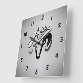 Silver Aries de dierentuin van Ram Vierkante Klok (Hoek)