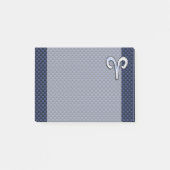 Silver Aries Zodiac Sign Navy Carbon Style Post-it® Notes (Voorkant)