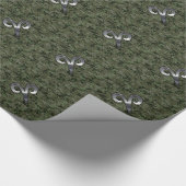 Silver Aries Zodiac Symbol Green Digital Camo Cadeaupapier (Hoek)