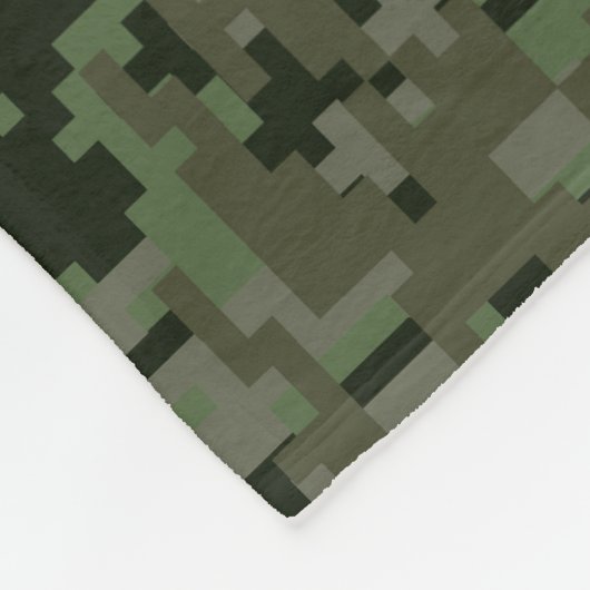 Silver Aries Zodiac-symbool op Green Digital Camo Fleece Deken (Hoek)