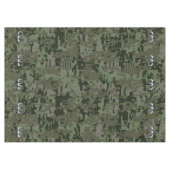 Silver Aries Zodiac-symbool op Green Digital Camo Tafelkleed (Voorkant (Horizontaal))