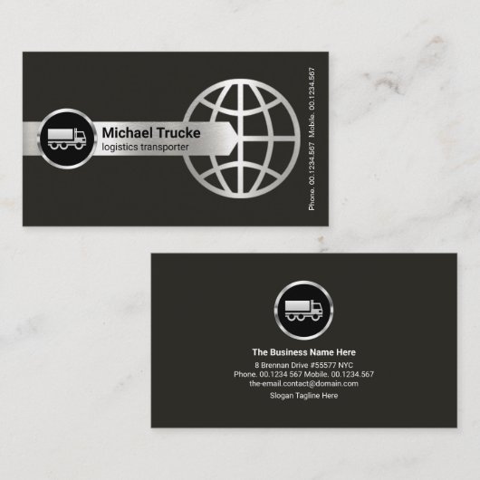 Silver Arrowiad Global Border Logistics Transport Visitekaartje (Voorkant / Achterkant)