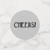 Silver Art Deco Birthday Phrases Confetti (Kleine voorkant)