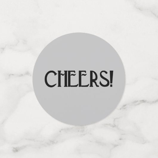 Silver Art Deco Birthday Phrases Confetti (Kleine voorkant)