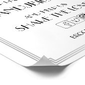 Silver Art Deco Gatsby Hashtag Sign 8x10 Poster (Hoek)