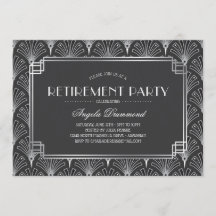 Silver Art Deco Retirement Party
