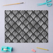 Silver Art Deco-ventilatoren op zwarte loskoppelin Tissuepapier (Craft)