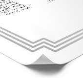 Silver Art Deco Wedding Seating Chart Poster (Hoek)