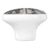 Silver, Art nouveau, design, vrouwen, Mucha, beaut Keramische Knop (Zijkant)