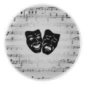 Silver Art verenigt bioscoopmaskers Keramische Knop (Voorkant)