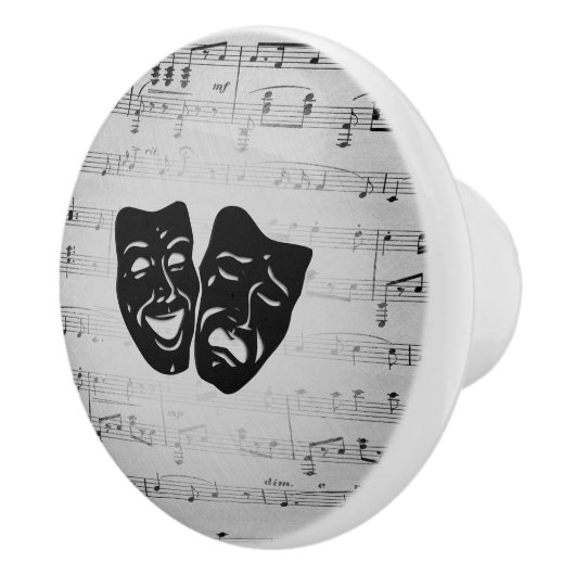 Silver Art verenigt bioscoopmaskers Keramische Knop (Rechts)